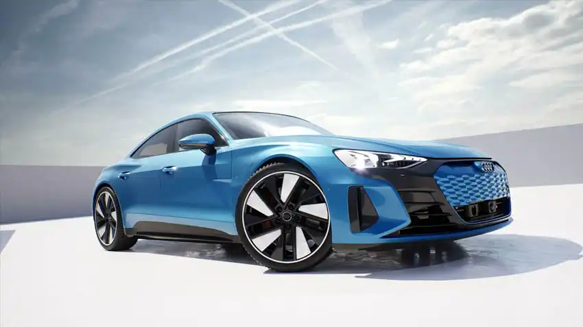 3D-Rendering eines Audi E-Tron GT